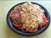 82 Gemischter Salat mit Thunfisch, Gouda und Ananas